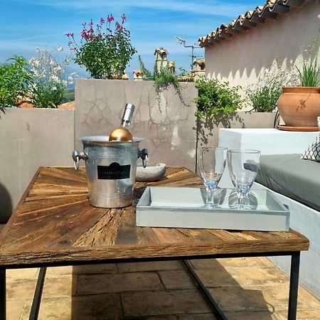 Townhouse Mougins In The Old Village, Fantastic View, Sea And Mountains Eksteriør bilde