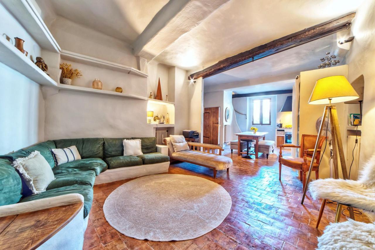 Townhouse Mougins In The Old Village, Fantastic View, Sea And Mountains Eksteriør bilde